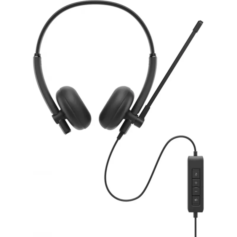 DELL WH125 -kuulokkeet johdollinen panta puhelut/musiikki USB Type-A musta