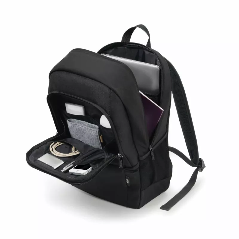 DICOTA Eco Backpack Base - 13-14.1in kannettavan tietokoneen reppu - musta / 300d rPET polyesteri