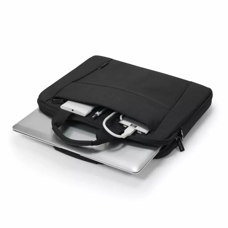 DICOTA Eco ohut Case Base - 15-15.6in kannettavatietokonelaukku - musta / 300d Rpet polyesteri