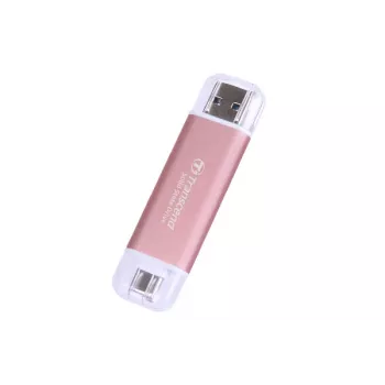 TRANSCEND Esd310p - 512 GB kannettava SSD - USB Type-A / USB Type-C - pinkki