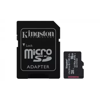 Kingston Technology 16GB microSDHC Industrial C10 A1 pSLC kortti + SD-sovitin