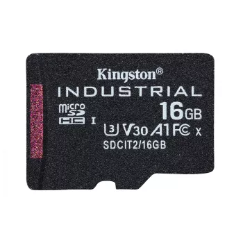 Kingston Technology 16GB microSDHC Industrial C10 A1 pSLC kortti yksittäispakkaus ilman sovitinta