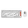 Logitech POP Icon Combo näppäimistö hiiri yleiskäyttöön Bluetooth QWERTY US International oranssi valkoinen