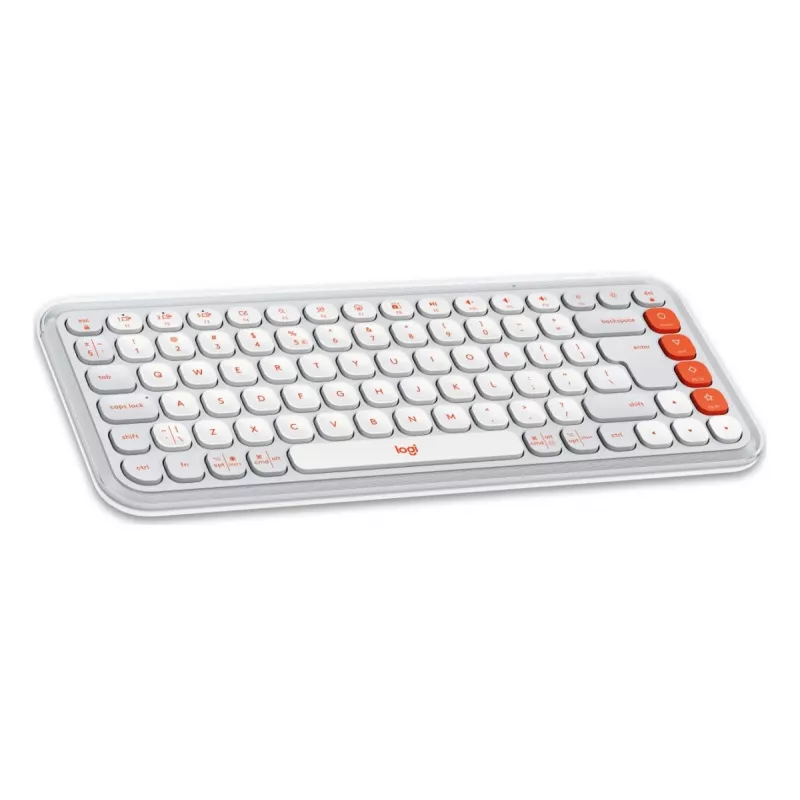 Logitech POP Icon Combo näppäimistö hiiri yleiskäyttöön Bluetooth QWERTY US International oranssi valkoinen