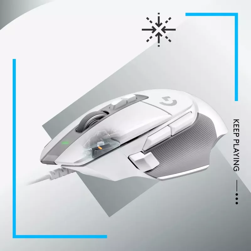 LOGITECH G502 X pelihiiri - USB - valkoinen