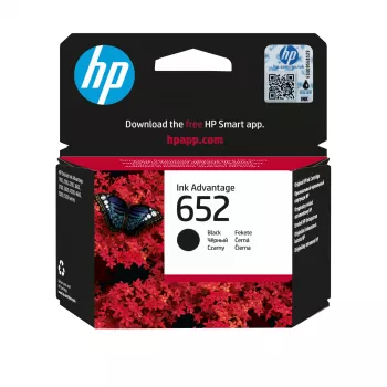 HP 652 musta alkuperäinen Ink Advantage -mustekasetti