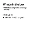 HP 652 musta alkuperäinen Ink Advantage -mustekasetti
