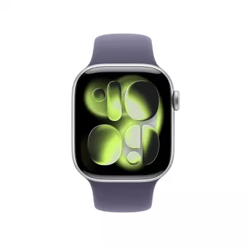 APPLE Watch Series 11 GPS + Cellular 42mm hopea alumiinikuori ja Purple Fog Sport -ranneke S/M