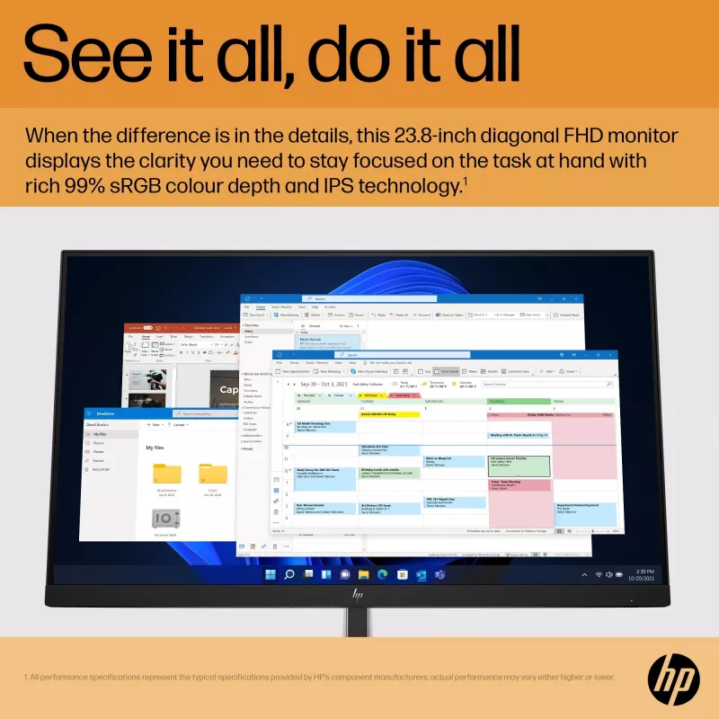 Näyttö HP E-Series E24 G5 23,8 tuumaa Full HD LCD 1920x1080