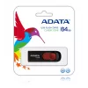 ADATA C008 64 GB USB-muistitikku USB Type-A 2.0 musta, punainen