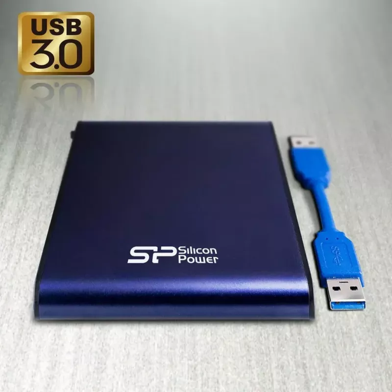 Silicon Power Armor A80 ulkoinen kiintolevy, 2 TB, 2,5 tuumaa, USB 3.1 Gen 1, sininen