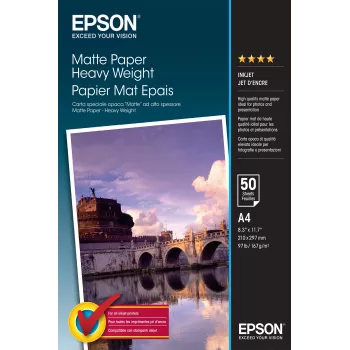 Epson Matte Paper Heavy Weight - A4 - 50 arkkia