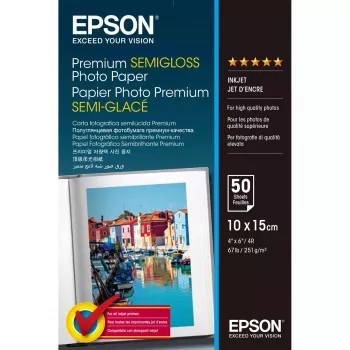 Epson Premium Semi-Gloss valokuvapaperi - 10x15 cm - 50 arkkia