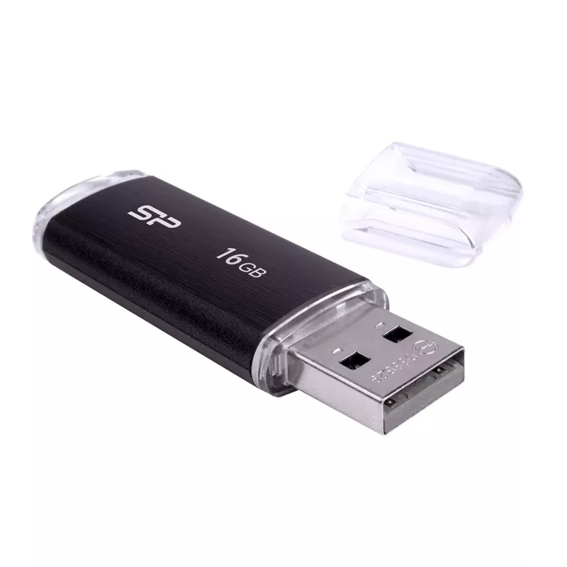 SILICON POWER Ultima U02 - 16GB USB-muistitikku - USB 2.0 - musta (moq-30)