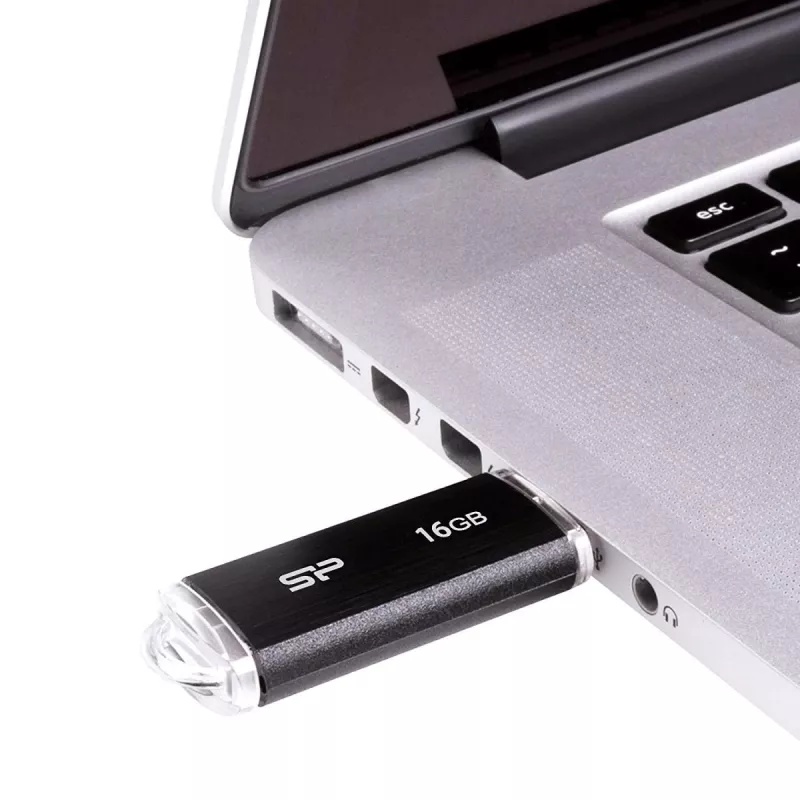 SILICON POWER Ultima U02 - 16GB USB-muistitikku - USB 2.0 - musta (moq-30)