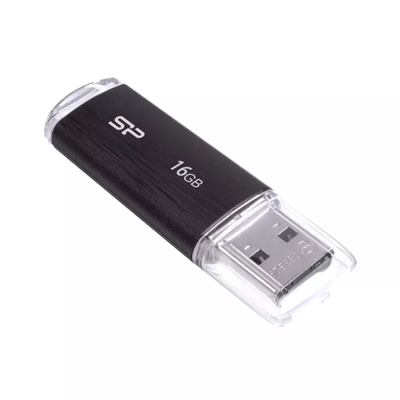 SILICON POWER Ultima U02 - 16GB USB-muistitikku - USB 2.0 - musta (moq-30)