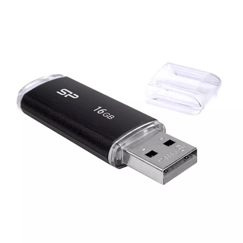 SILICON POWER Ultima U02 - 16GB USB-muistitikku - USB 2.0 - musta (moq-30)