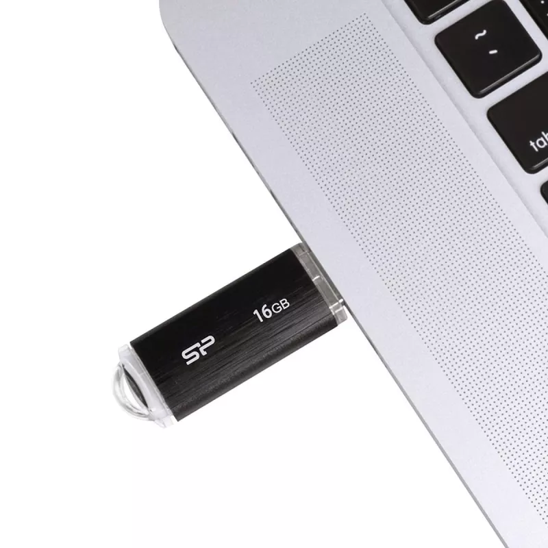 SILICON POWER Ultima U02 - 16GB USB-muistitikku - USB 2.0 - musta (moq-30)