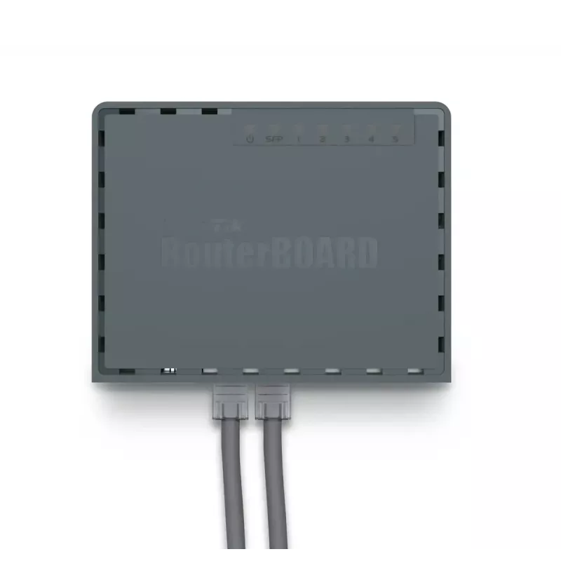 MikroTik RB760iGS hEX S langallinen reititin, 5x Gigabit RJ45, 1x SFP, 1x USB 2.0, PoE-lähtö, musta