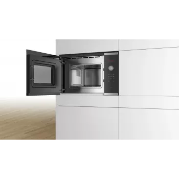 Bosch Serie 4 BFL523MS0 mikroaaltouuni musta, ruostumaton teräs Solo-mikroaaltouuni kalusteisiin 20 L 800 W