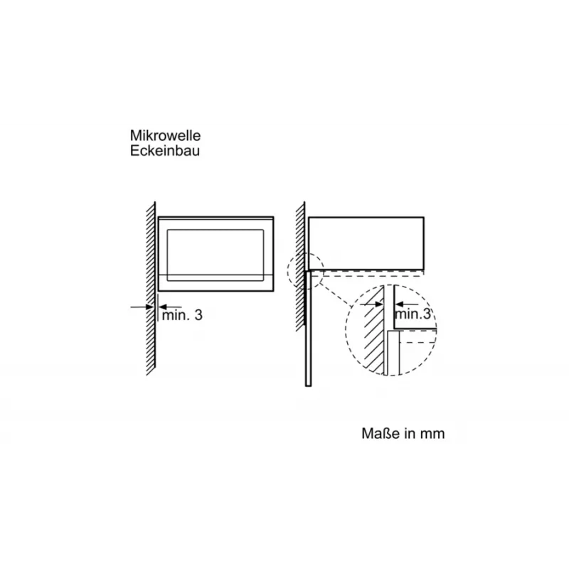 Bosch BFL520MS0 mikroaaltouuni musta, ruostumaton teräs yhdistelmämikroaaltouuni kalusteisiin 20 l 800 W
