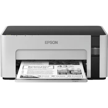 Mustesuihkutulostin Epson EcoTank ET‑M1100 — monokromi, A4, 32 ppm, 1440×720 dpi, integroitu mustesäiliö, USB 2.0, harmaa/musta