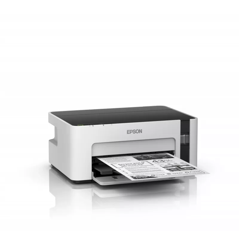 Mustesuihkutulostin Epson EcoTank ET‑M1100 — monokromi, A4, 32 ppm, 1440×720 dpi, integroitu mustesäiliö, USB 2.0, harmaa/musta