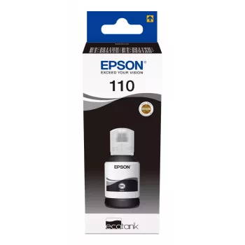 Mustepullo Epson XL 110 EcoTank musta – suurtehomusta muste, jopa 7 500 sivua