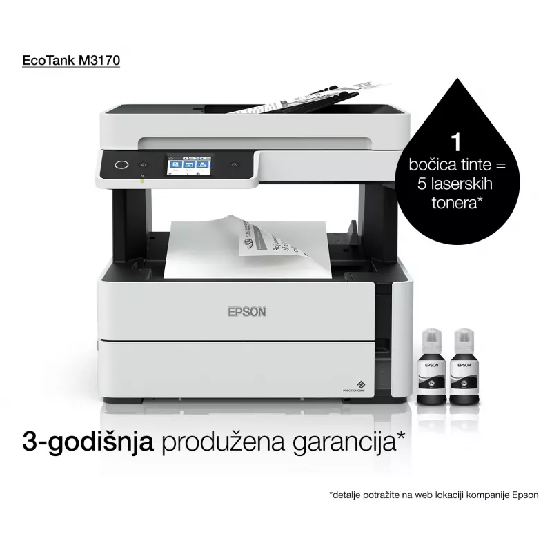 Monitoimitulostin Epson EcoTank ET-M3170 mustesuihku monoväri