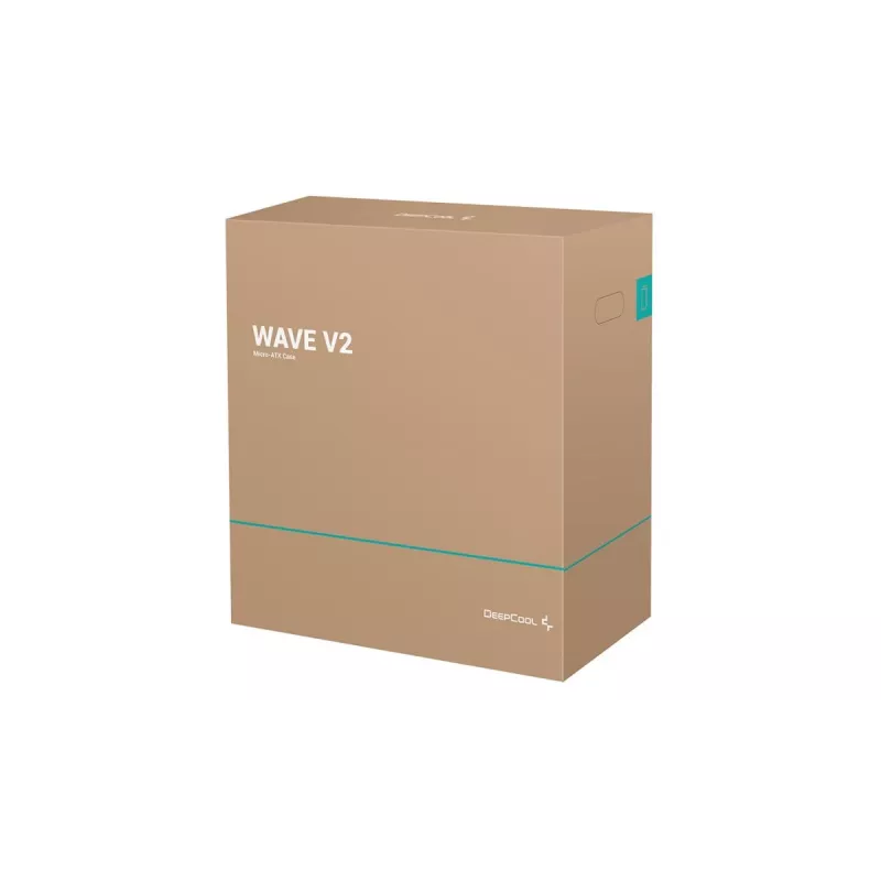 DeepCool Wave V2 DP-MATX-DPWAVE2 Mini Tower -tietokonekotelo, Micro ATX/Mini-ITX, näytönohjain enintään 320 mm, prosessorin jäähdytin enintään 145 mm, ilman virtalähdettä, musta