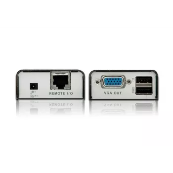 ATEN MINI USB VGA KVM -jatko (100 m), lähetin & vastaanotin, johdollinen, 100 m, Cat5, 1920 x 1200 pikseliä, musta