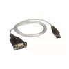 ATEN USB 2.0 - RS-232 sovitin (100 cm), musta, metallinen, 1 m, USB Type-A, DB-9, uros, uros