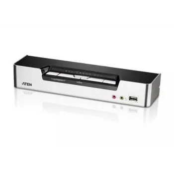 ATEN 4-porttinen USB HDMI KVM-kytkin äänellä & USB 2.0 -keskittimellä (KVM-kaapelit sisältyvät)