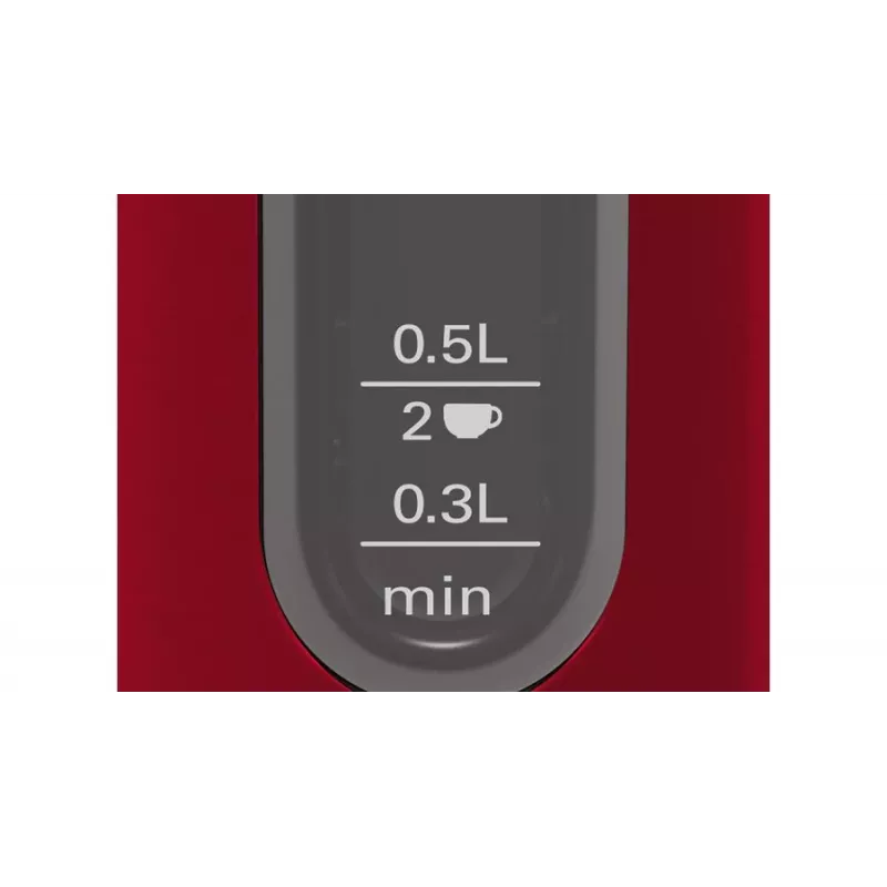 Vedenkeitin Bosch TWK4P434 — 1,7 L, 2400 W, musta/punainen