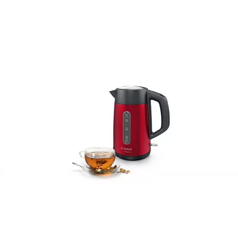 Vedenkeitin Bosch TWK4P434 — 1,7 L, 2400 W, musta/punainen