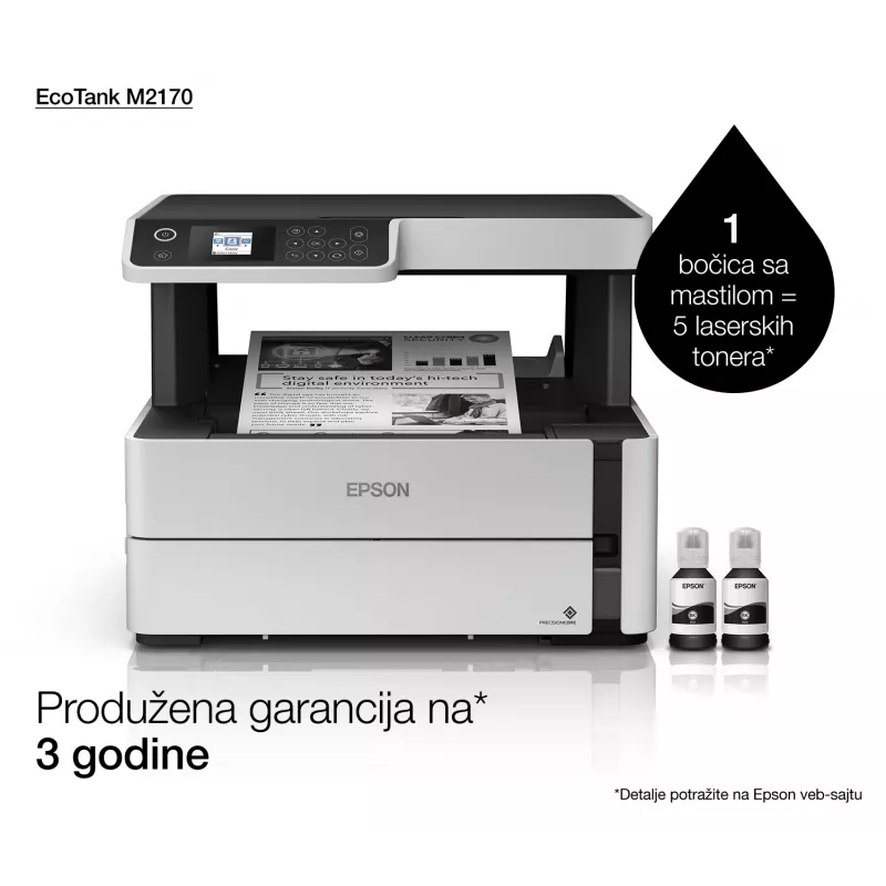 Epson EcoTank M2170 mustesuihku A4 1200 x 2400 DPI 39 ppm Wi-Fi