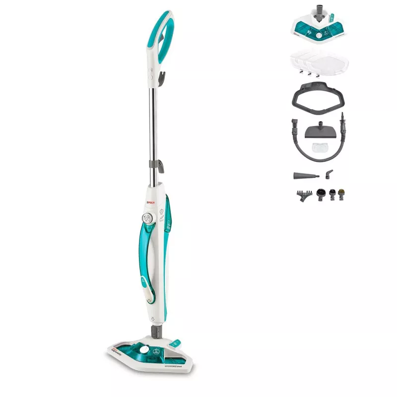 Polti Vaporetto SV450_Double höyrymoppi 0,3 l 1500 W turkoosi, valkoinen