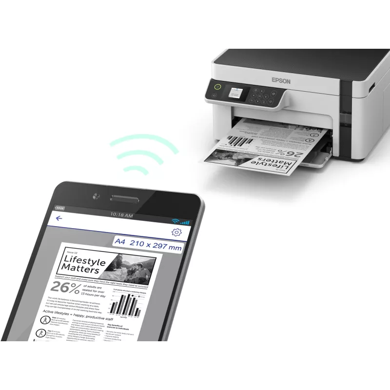 Epson EcoTank ET-M2120 mustesuihku A4 1440 x 720 DPI 32 ppm Wi-Fi