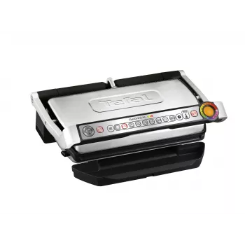 Tefal OptiGrill+ XL GC724D kontaktigrilli, 2000 W, 9 ohjelmaa, 800 cm², musta/metallinen