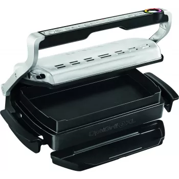 Tefal OptiGrill+ XL GC724D kontaktigrilli, 2000 W, 9 ohjelmaa, 800 cm², musta/metallinen