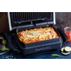 Tefal OptiGrill+ XL GC724D kontaktigrilli, 2000 W, 9 ohjelmaa, 800 cm², musta/metallinen