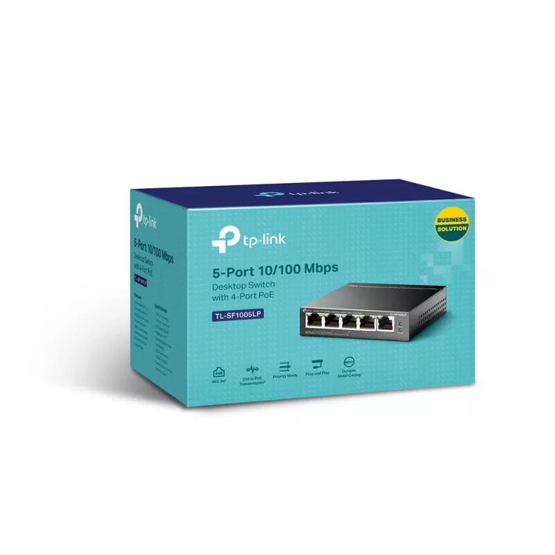 Hallitsematon kytkin TP-Link TL-SF1005LP 5-porttia 10/100Mbps 4-porttisella PoE:lla