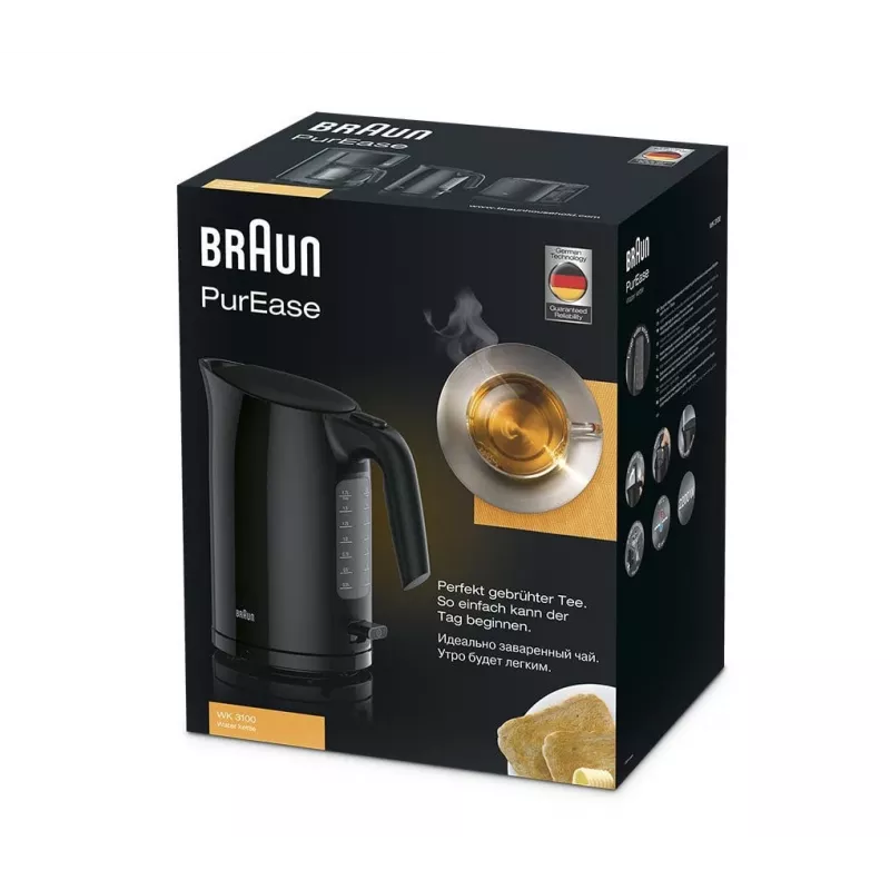 Braun PurEase WK 3100 BK vedenkeitin 1,7 l 2200 W musta