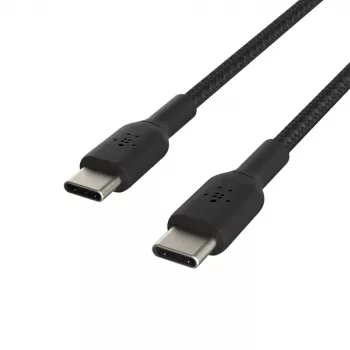 BELKIN USB-C - USB-C -kaapeli, punottu, 1 m, musta