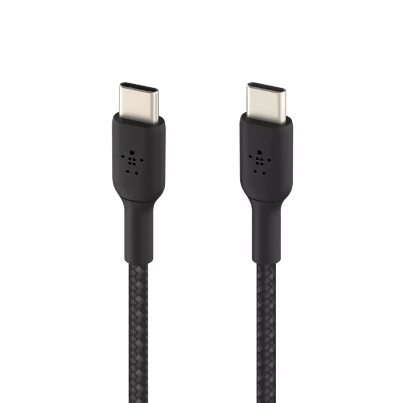 BELKIN USB-C - USB-C -kaapeli, punottu, 1 m, musta