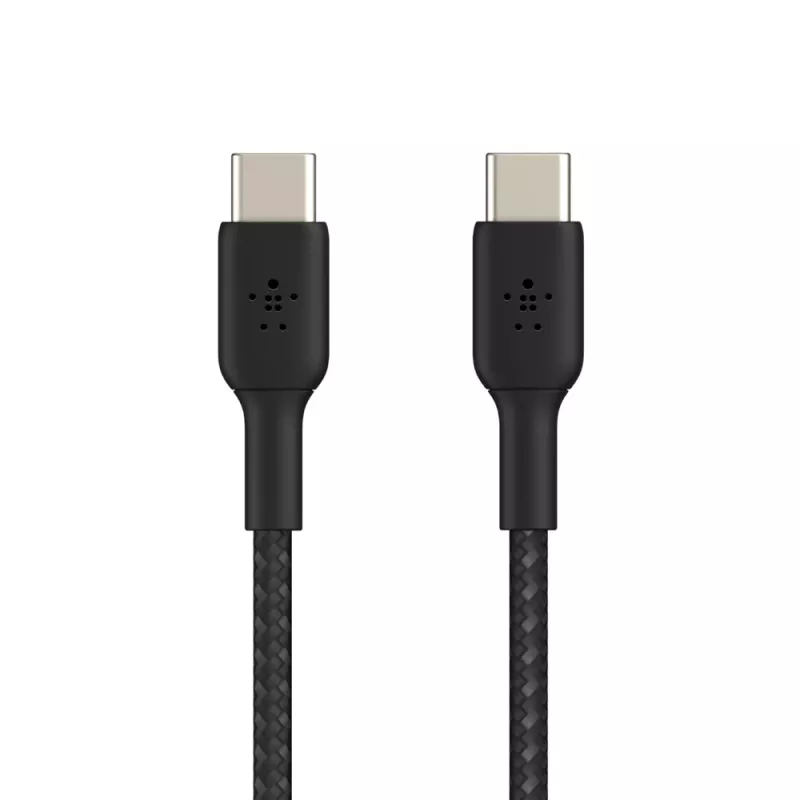 BELKIN USB-C - USB-C -kaapeli, punottu, 1 m, musta