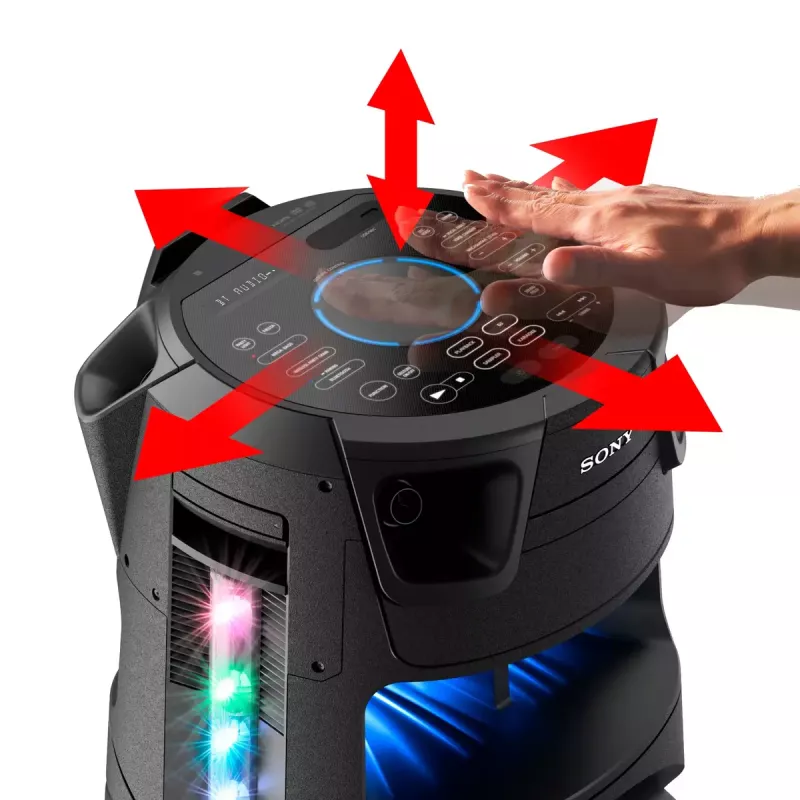 Sony MHC-V73D High Power Bluetooth® Party Speaker omnidirektionaalisella juhlaäänellä ja valolla