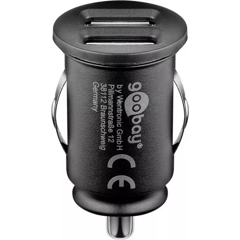 Goobay 58912 USB-kaksoisautolaturi, 2 x USB-A, 3,1 A, musta