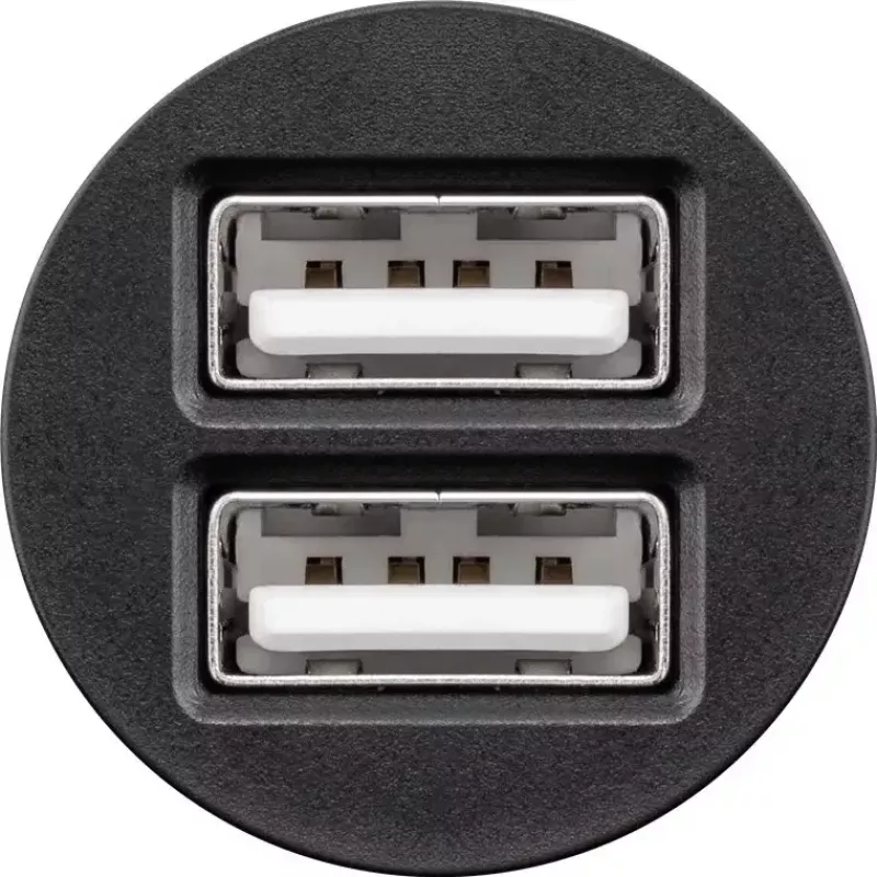 Goobay 58912 USB-kaksoisautolaturi, 2 x USB-A, 3,1 A, musta