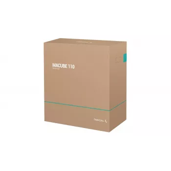 PC-kotelo DeepCool MACUBE 110 WH Midi-Tower — valkoinen, karkaistu lasi, microATX, jopa 320 mm GPU, 165 mm CPU-jäähdytin, 2x3,5 tuuman + 2x2,5 tuuman paikat